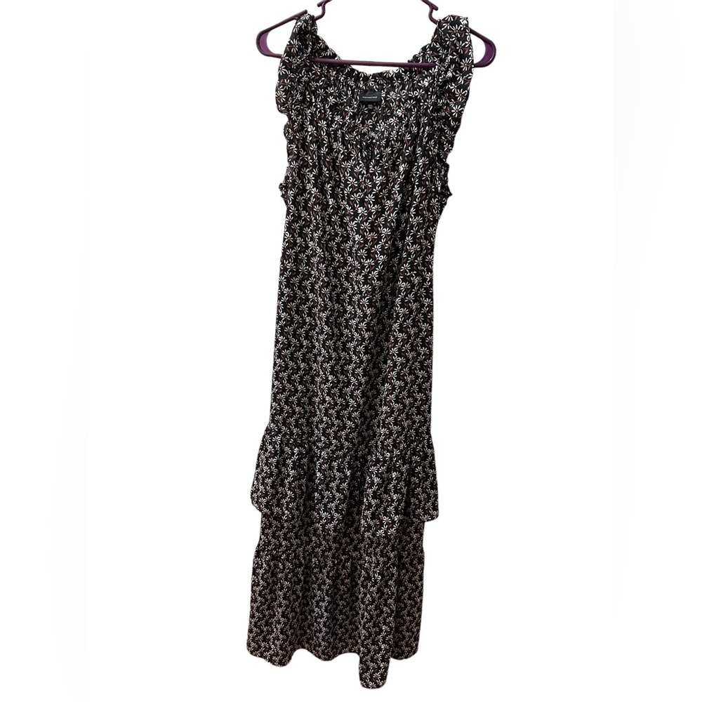 Who What Wear Women Daisy Floral Tiered Prairie Cottage Maxi Dress Size XXL